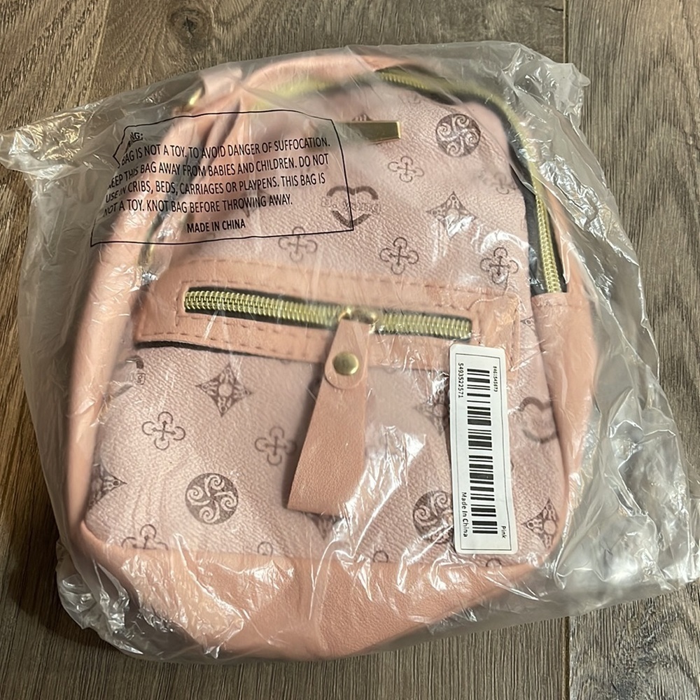 Mini Printed Backpack Purse, Women's Convertible Crossbody Bag - Picture 3 of 4